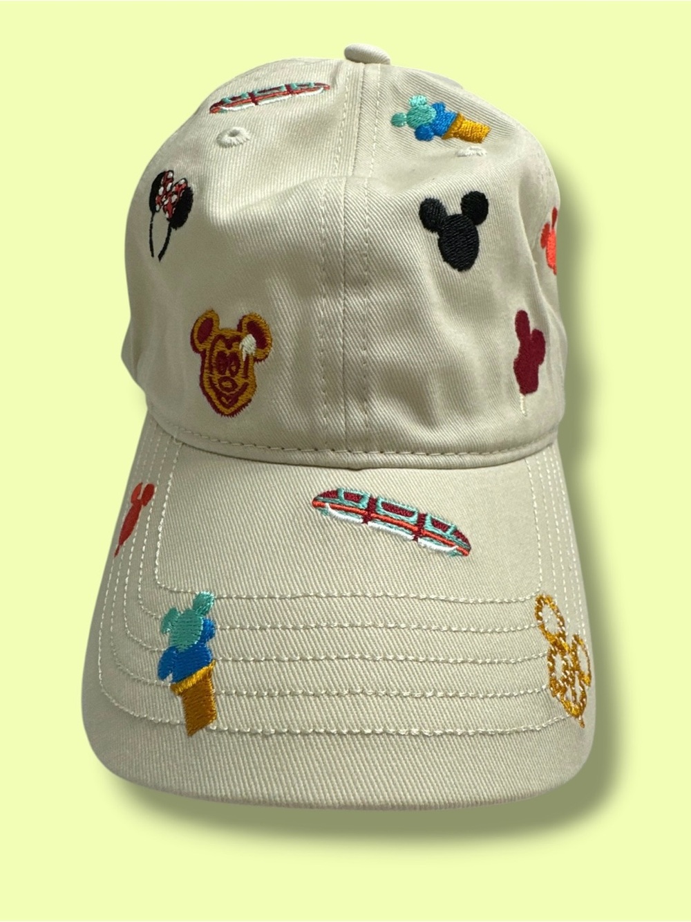 New 2026 Disney Parks Snacks Icons Baseball Hat Embroidered Mickey Waffle Cap